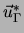 $\vec{u}_{\Gamma}^{*}$