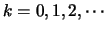 $k=0,1,2, \cdots$